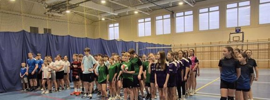 Eliminacje do zawodów powiatowych w piłce siatkowej.